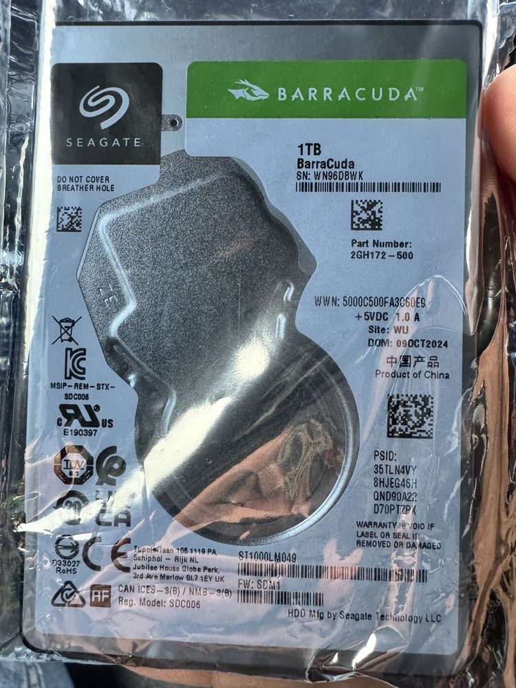 HDD 2.5” 1 TB 7200 rpm Seagate Barracuda nou