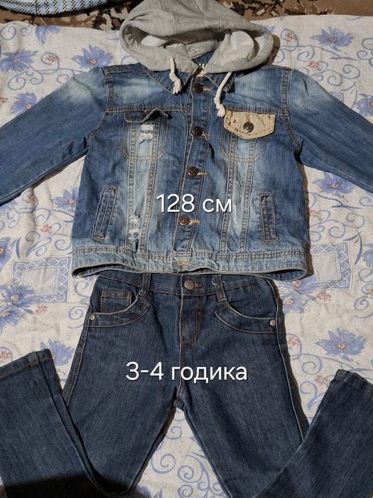 Джинсовая 128 см,джинсы 3-4 года
