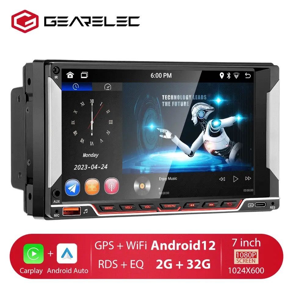 Navigație 2din 7 inch android 11 carplay și gps