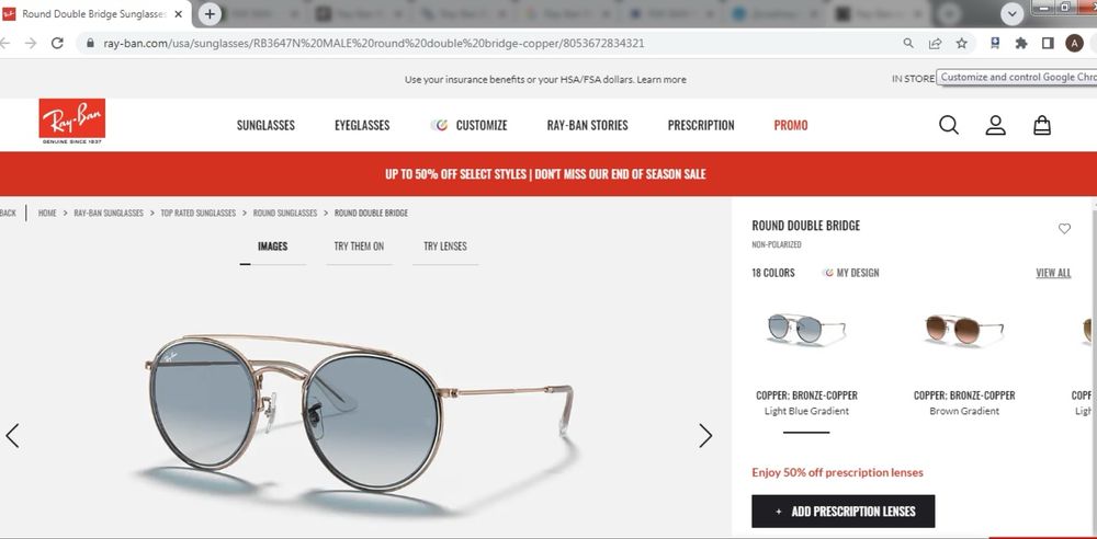 RAY-BAN Ray ban RB3647N - 9068/3F оригинални слънчеви очила с кутия