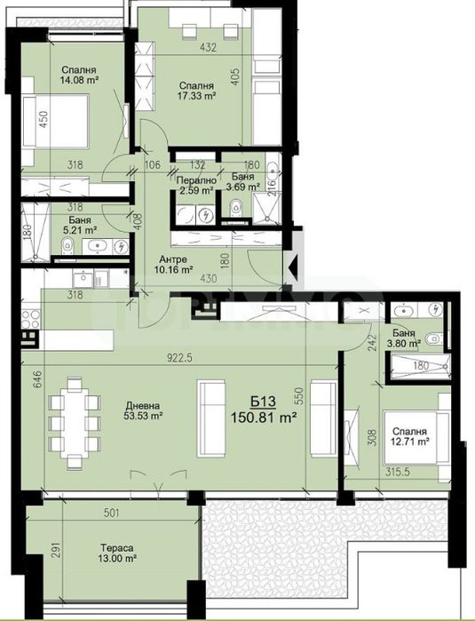Продава се Четиристаен апартамент в Варна, Бриз - 170 кв.м за 2218 €/кв.м - Снимка #4
