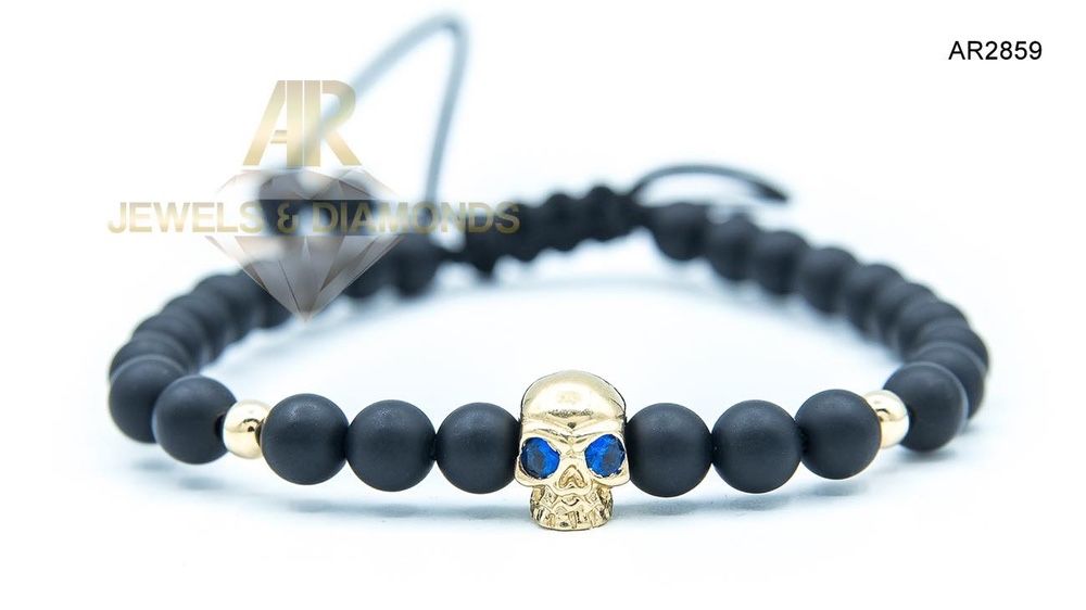 Bratara Aur 14 K Skull Collection ARJEWELS(AR2859)