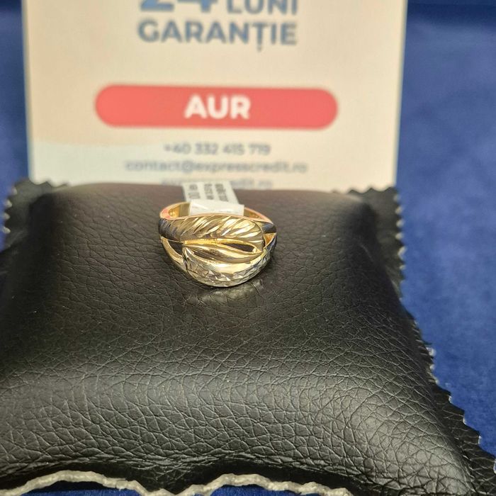 ( B32332.2. / Ag28 Doi Baieti ) Inel Aur 14K - 3.51 grame / 1404 lei
