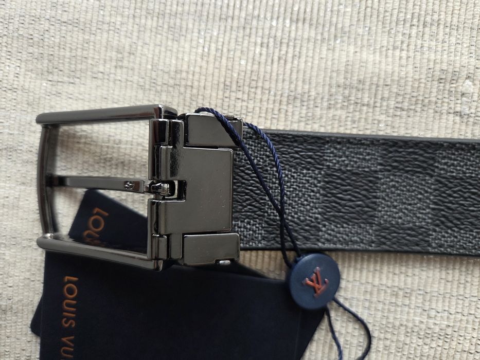 Мъжки колан Louis Vuitton- двулицев 100% кожа