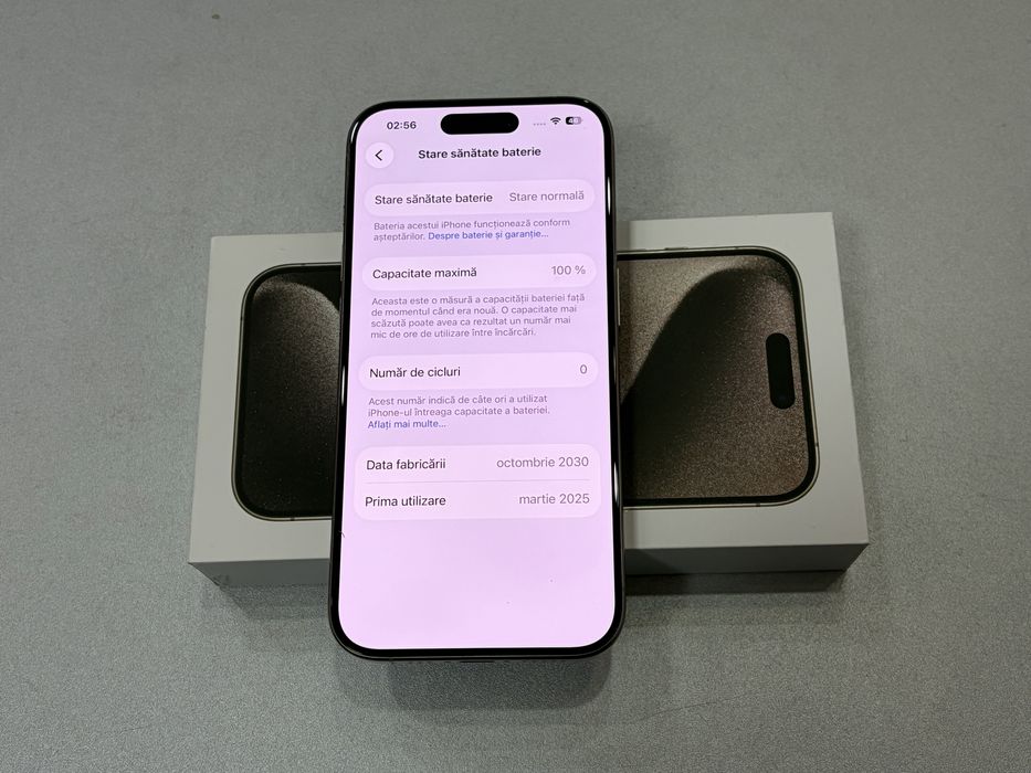 Iphone 15 Pro, 256 gb, Natural Titanium, la cutie