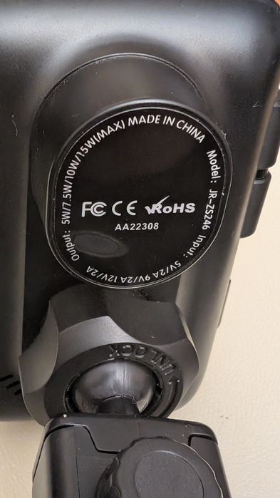 Încărcător auto Joyroom cu suport 15W QC3.0 dual coil negru (JR-ZS246)