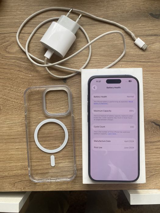 iPhone 15 Pro – 128GB | Battery Health: 89% С кутия и зарядно