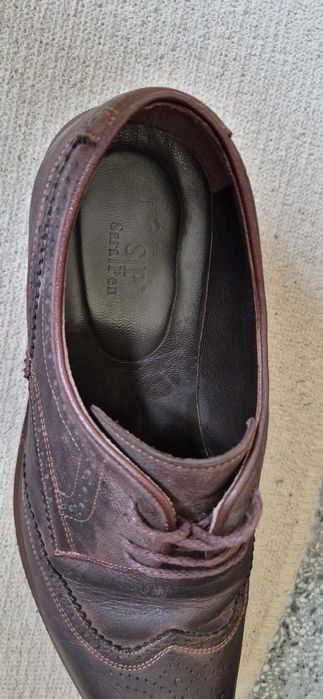 Sara Pen Oxford естествена кожа кафеви