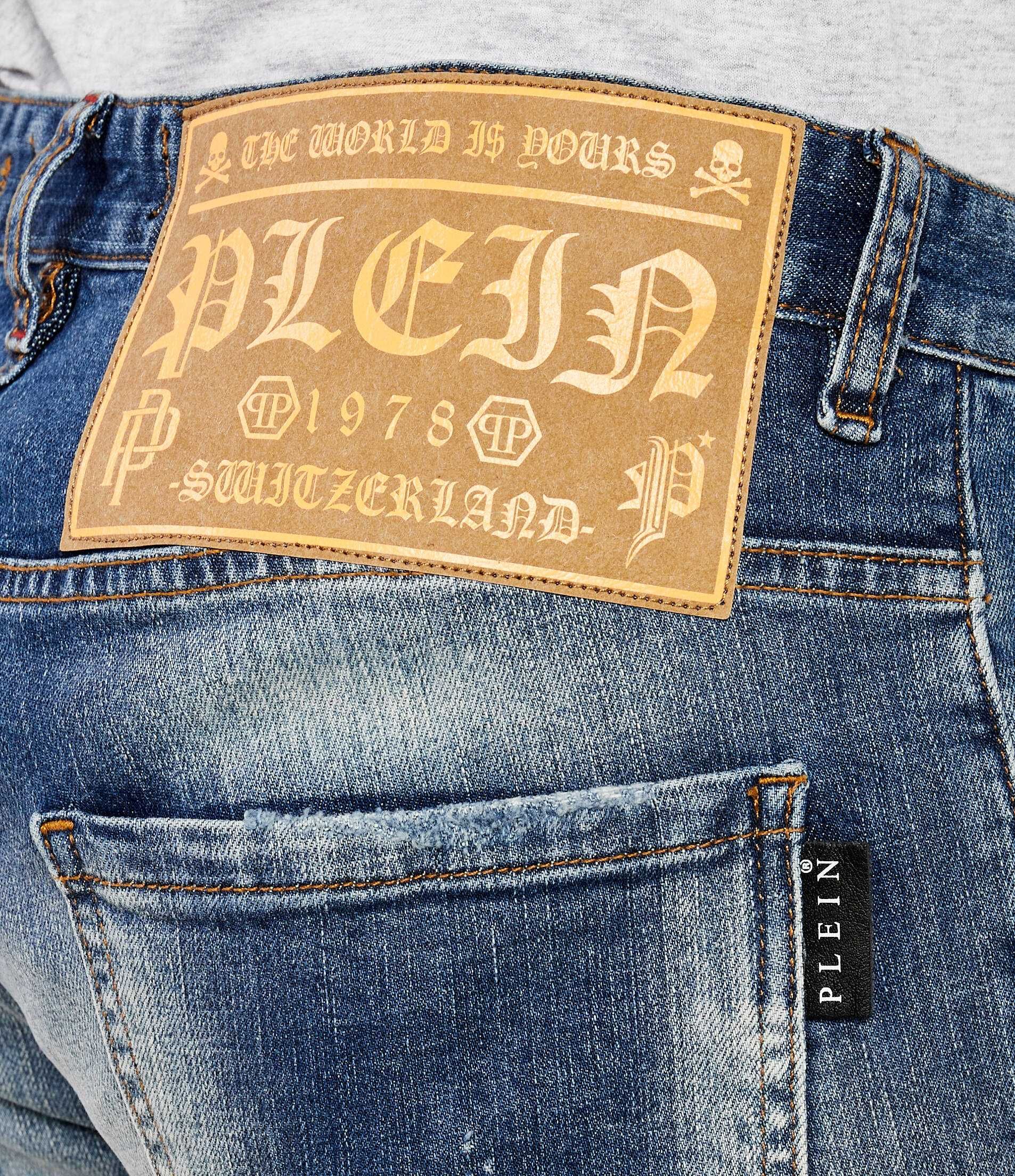 PHILLIP PLEIN оригинални сини мъжки дънки XXL