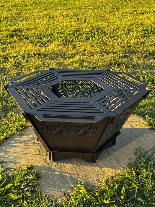 Focar Exterior cu Gratar Detasabil, Otel 3mm, 70cm