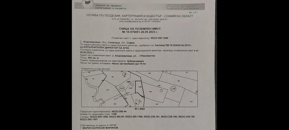 Продава се Парцел в Сливница - 903 кв.м за 43 €/кв.м - Снимка #2