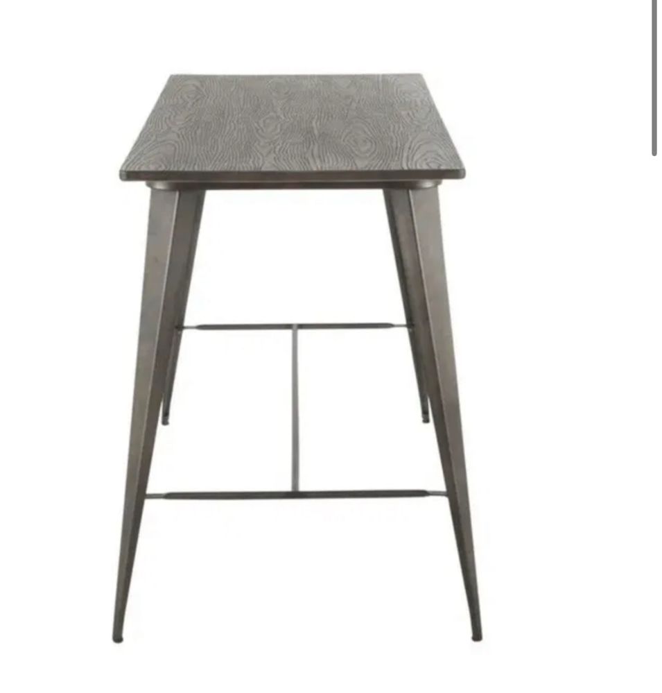 Masa de bar rustica Oregon Lumisource cu cadru metalic