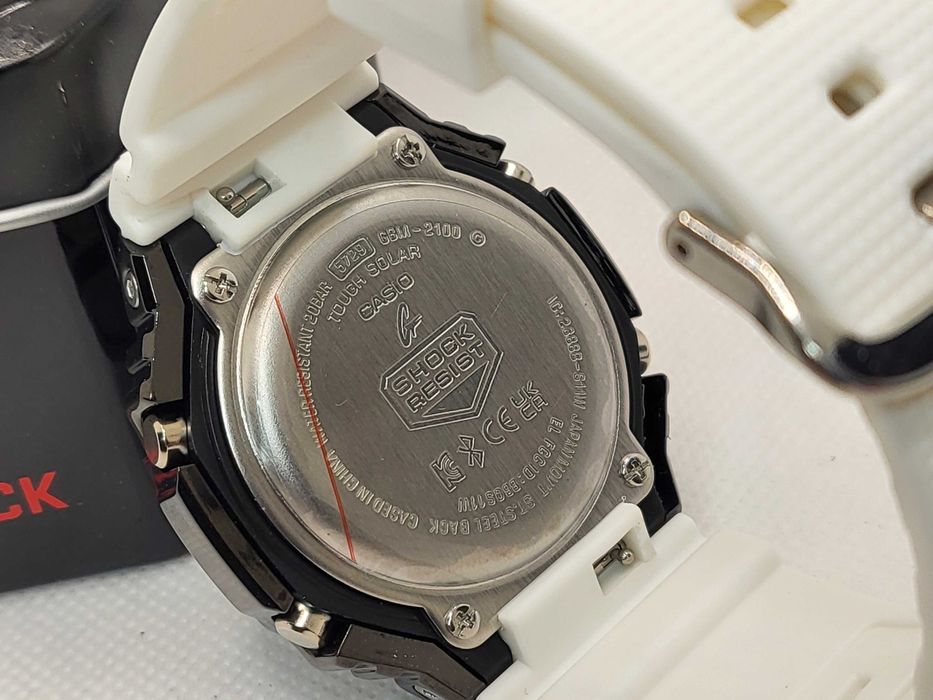 Ceas Sport Casio G-Shock GM-2100 White Metal – Nou, Garanție 2 Ani