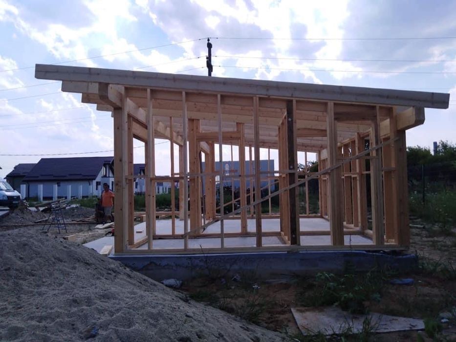 Tiny house 5800€ pe structura de lemn timber frame