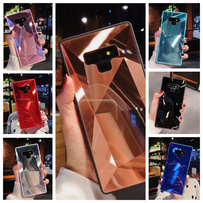 Husa tip oglinda model geometric 3D Samsung Galaxy Note 9, S20 FE 5G