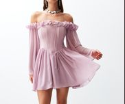 Рокля Trendyol dusty pink