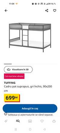 Se vinde pat suprapus Ikea