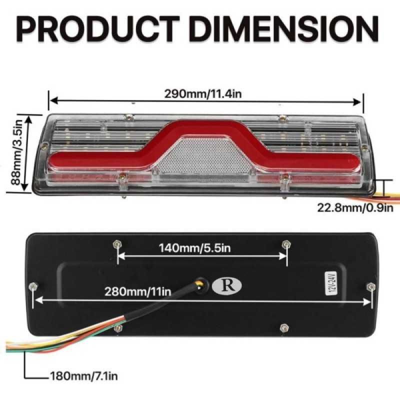 Диодни (LED) стопове за ремарке 2 бр 12V