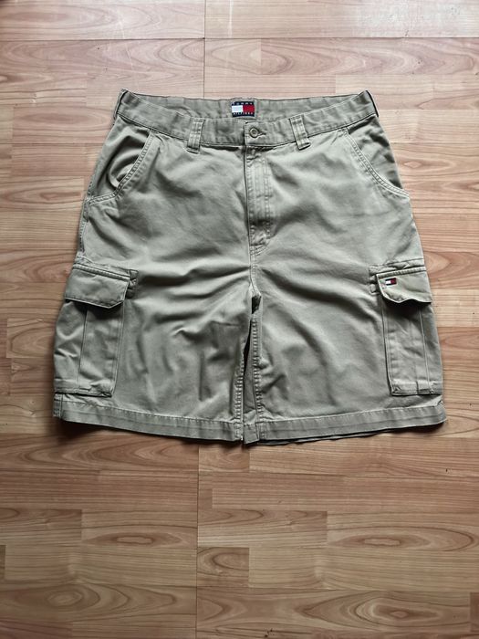 Shorts pantaloni scurti jorts baggy Tommy Hilfiger vintage khaki