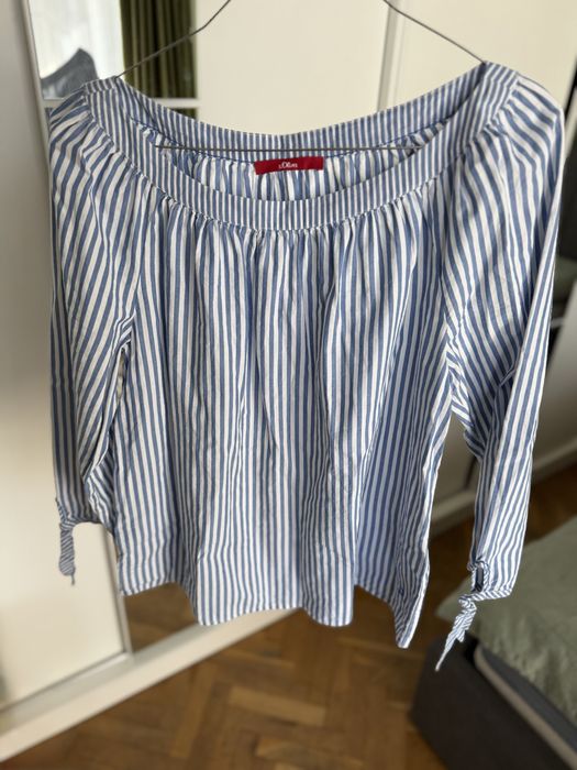 Дамска риза s.Oliver – синьо-бяла на райе