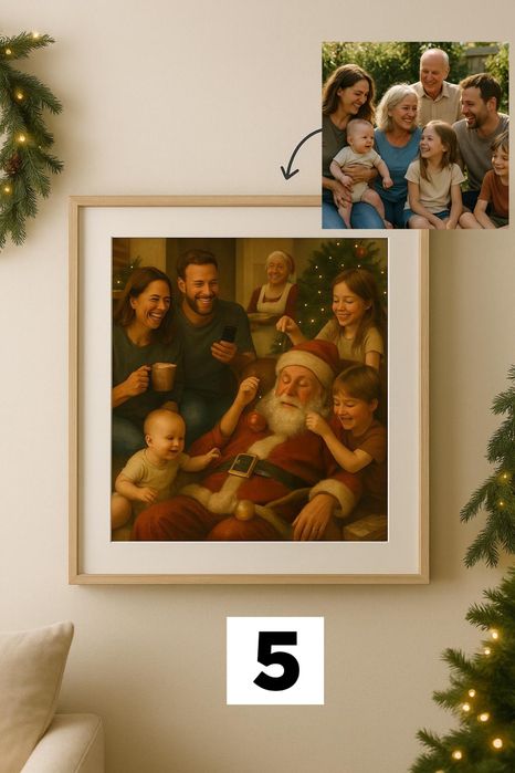 Portret digital personalizat- cadou de Craciun livrat online