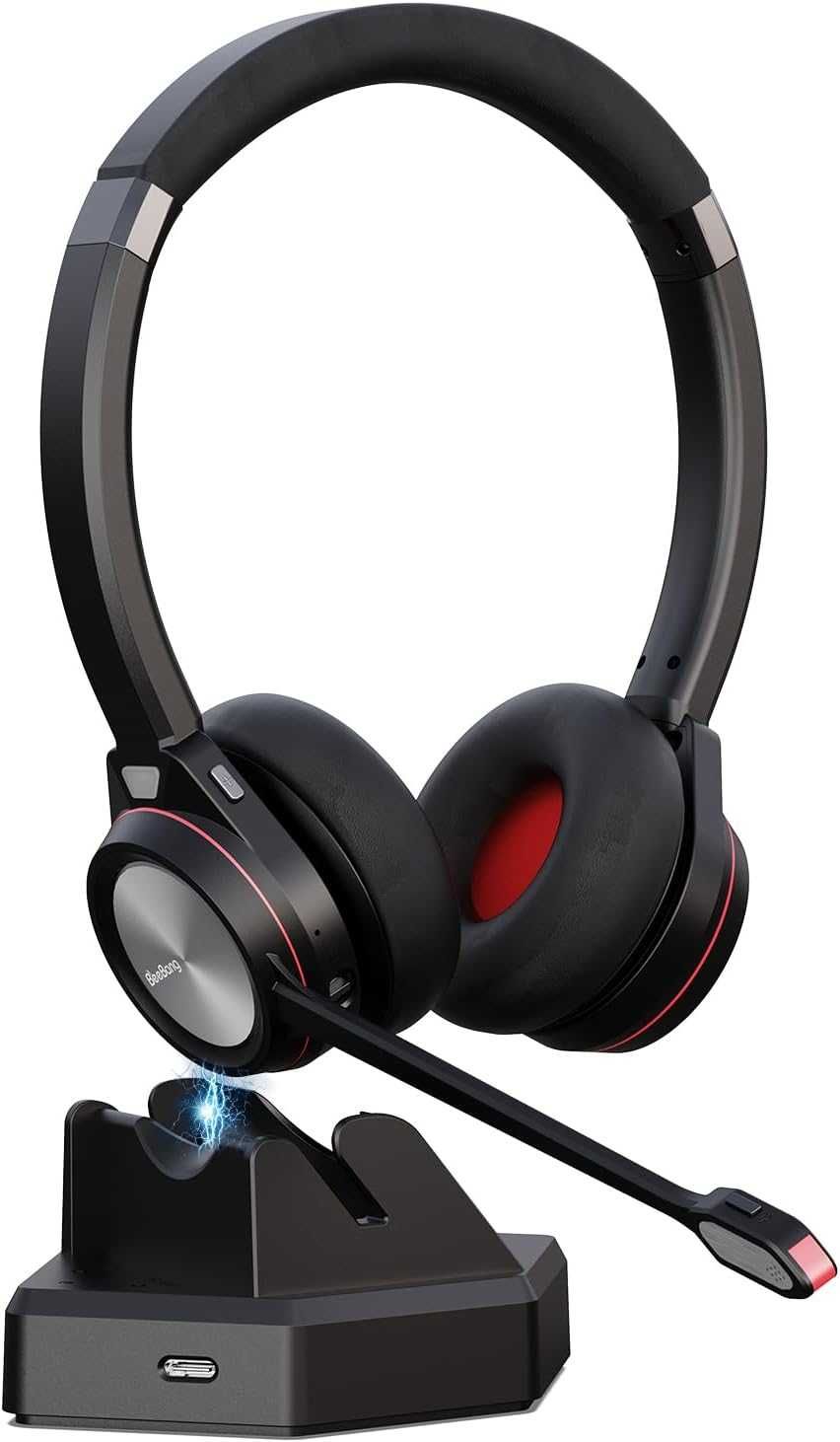 Beebang Bluetooth слушалки с микрофон, безжични с бутон за изключване