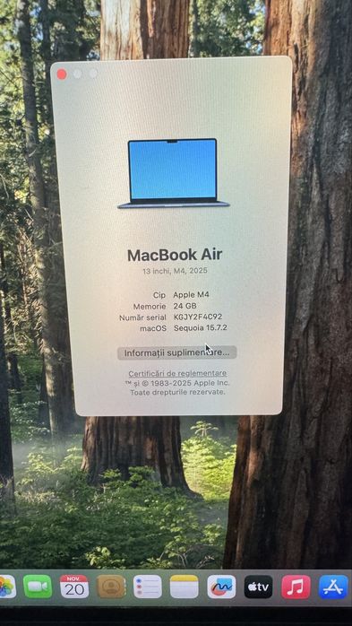 Mac book air 2025.  M4
