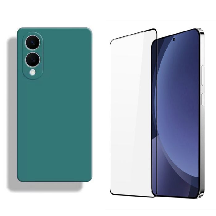 Samsung S25 EDGE - Husa Silicon Alcantara Inside + Folie Sticla