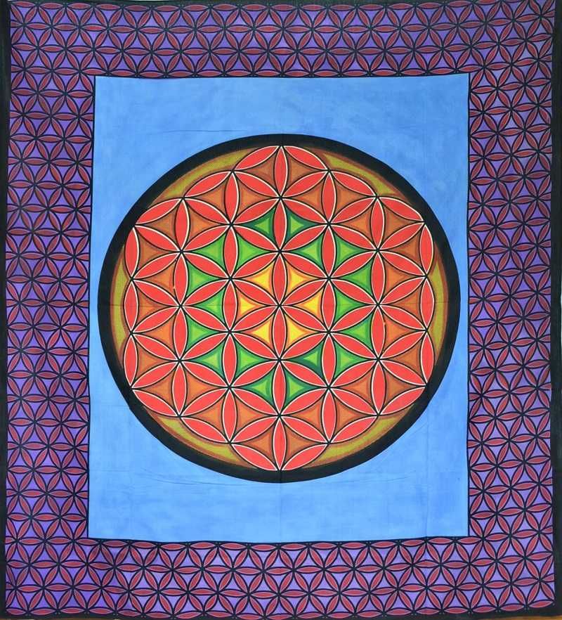 Panza decorativa Mandala, Bumbac 100%, India, 245*220 cm