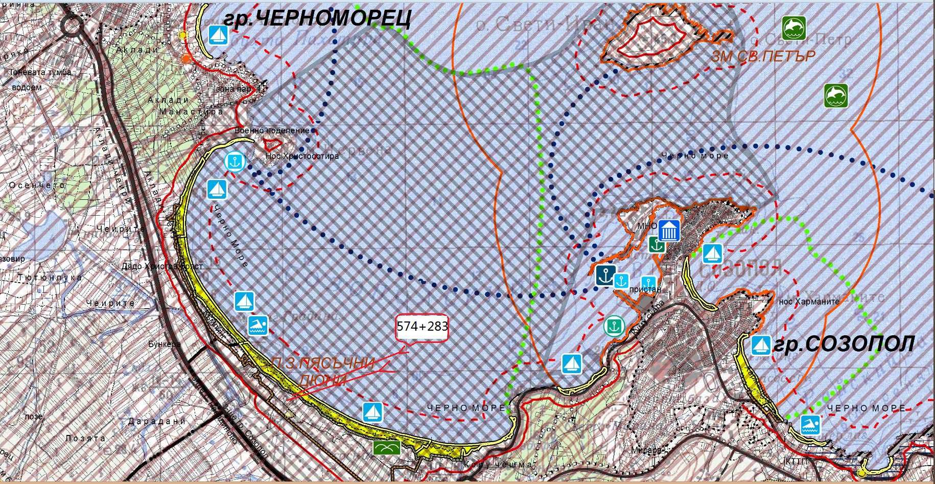 На къмпинг Градина - СОЗОПОЛ -парцел  857кв. м