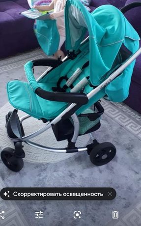 Детская коляска с авто креслом