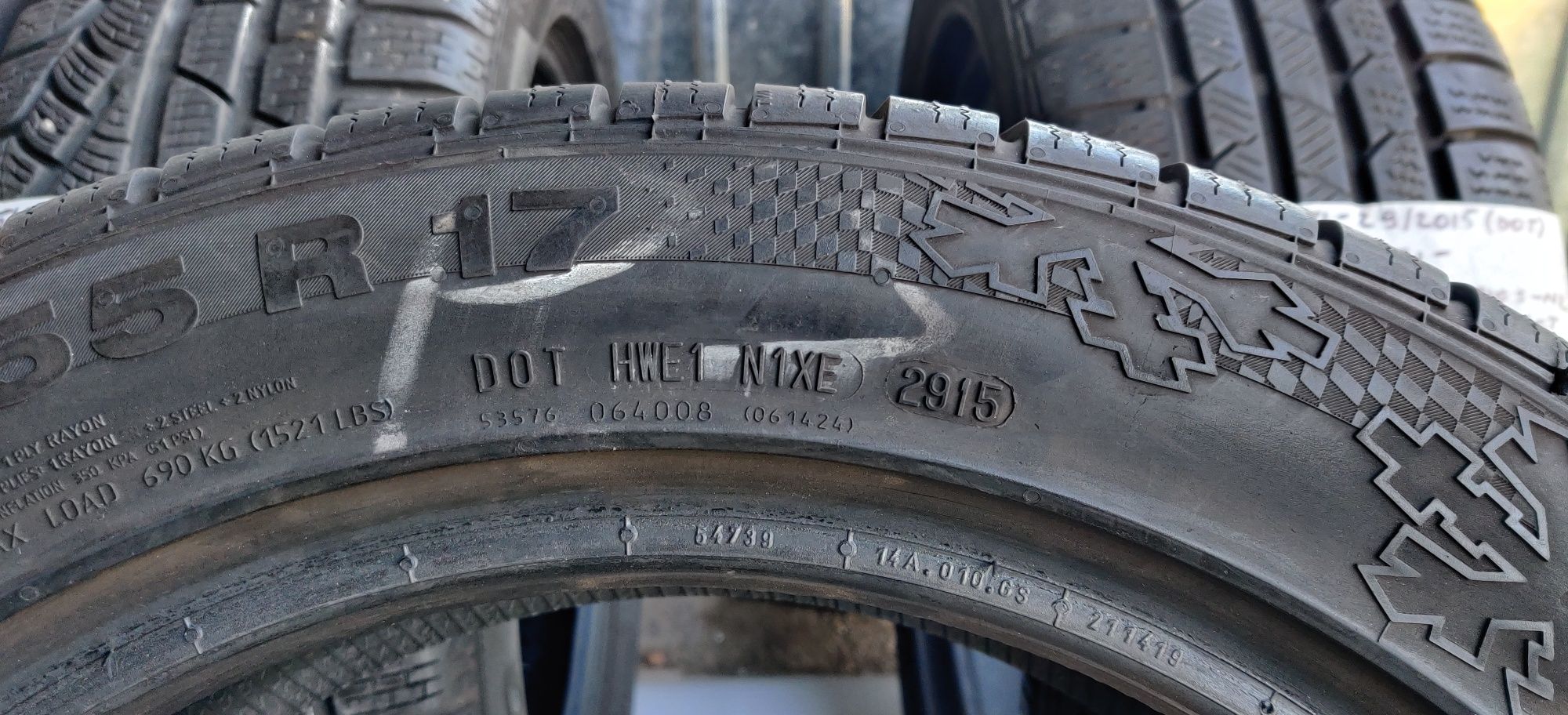 205/55 R17 - 4 anvelope Pirelli / Continental M+S - iarna - 7/8mm!