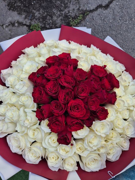 51роза,101роза, сердце из роз,букеты