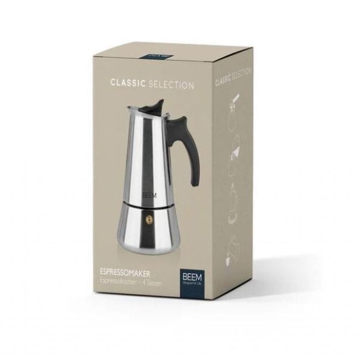 3бр./ Еспресо кафеварка BEEM Classic Selection – за 4 чаши, неръждаема