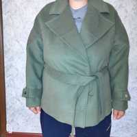 Продам пальто зелёное.размер 50