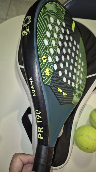 Racheta padel Kuikma PR190 Fiber Glass cu husa și Mingi padel