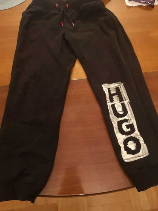 Pantaloni sport Hugo, 12 ani, bumbac 100%