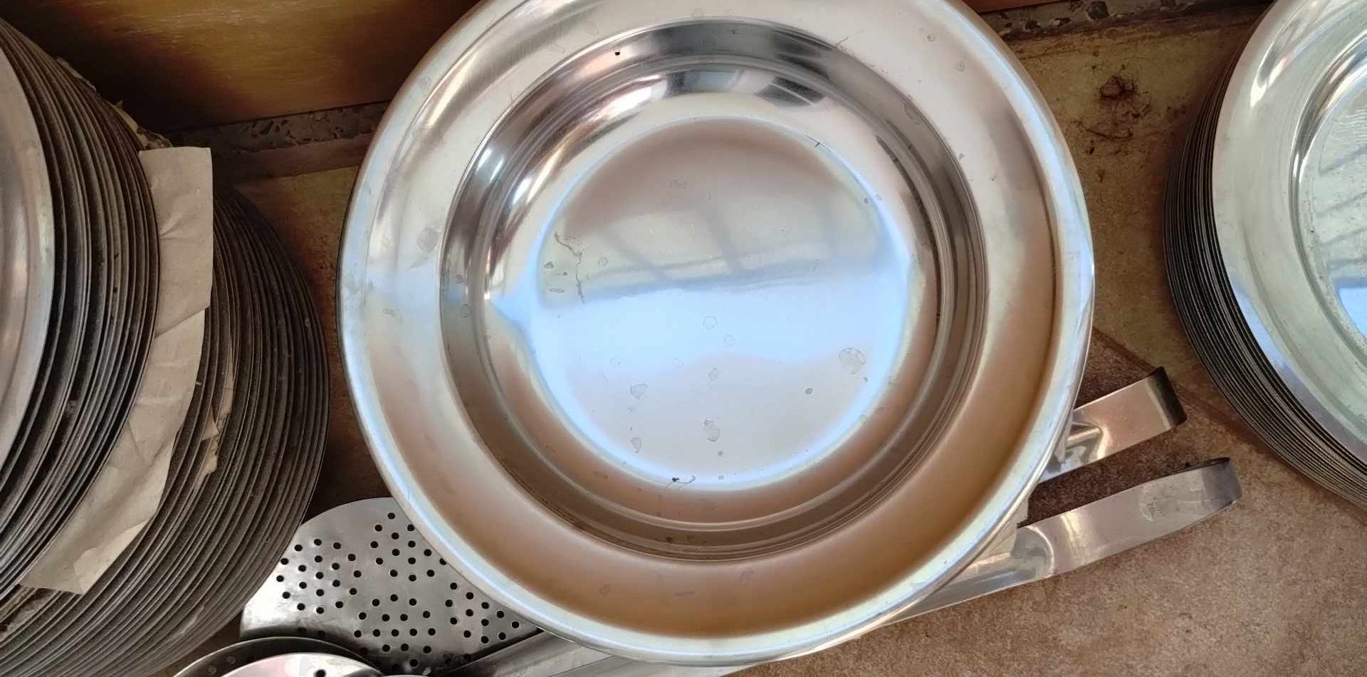 Чиния и купа посуда на Хром Силистра неръждавеика  алпака