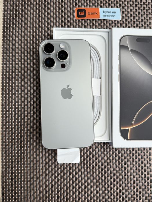 НОВ! *ЛИЗИНГ* iPhone 16 Pro 256Gb Natural Titanium / Гаранция