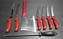 Set Cutite Macelarie 8 Piese Germany RED
