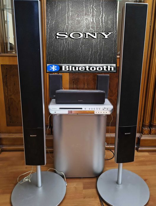 SONY Домашний кинотеатр 5 колонок 1 сабвуфер Усилитель . радио FM /CD