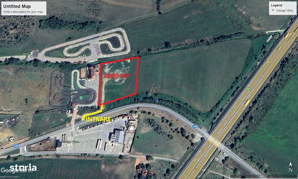 Vand teren, situat pe drumul Rusciorului langa pista de karting!