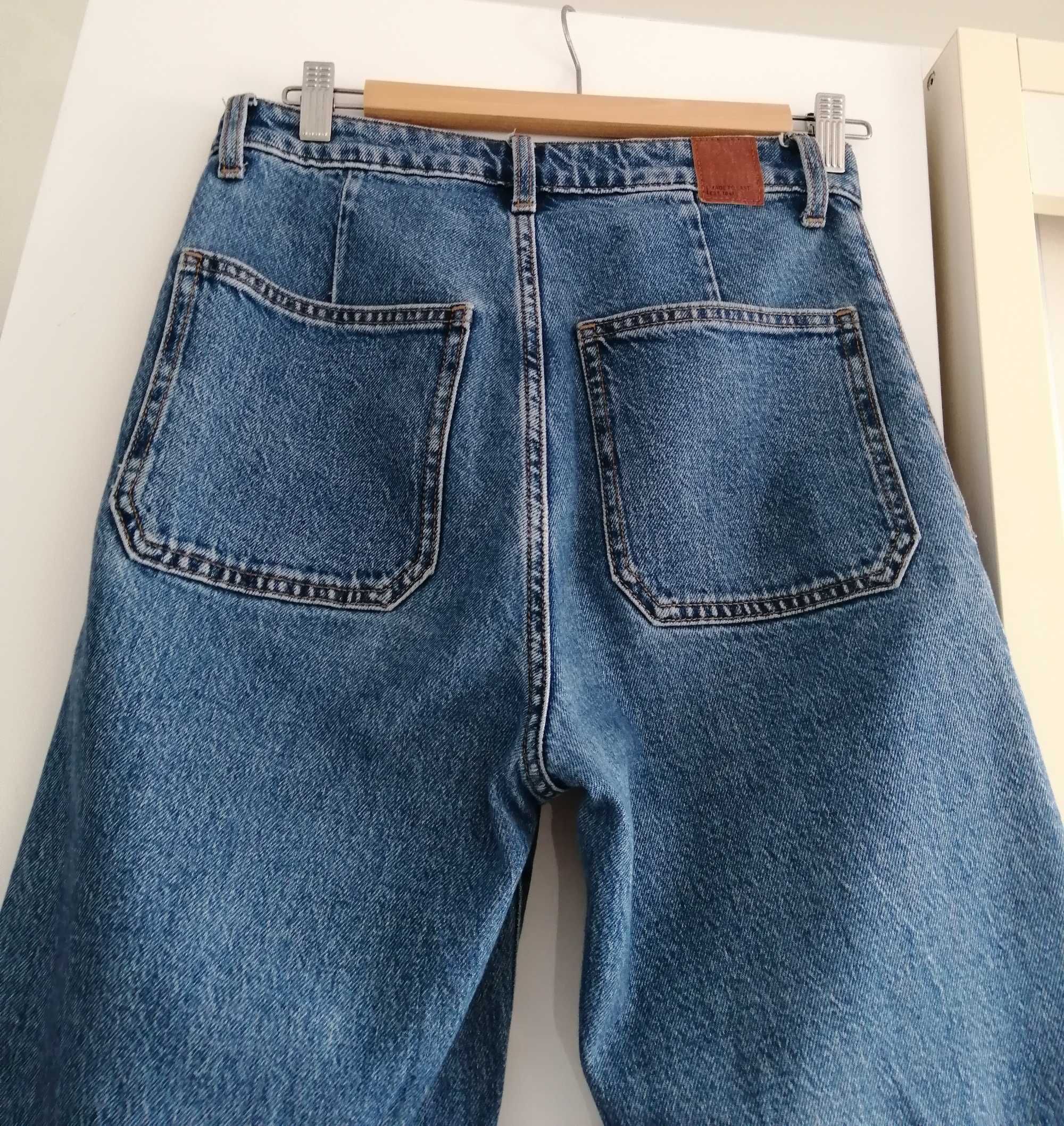 Blugi jeans dama C&A largi high loose masura 36
