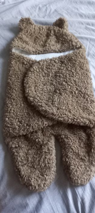 Конверт мишка очень тёплый 0 до 5 мес