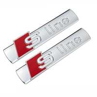 Set 2 bucati Embleme aripi sline / Embleme laterale Audi Sline Sticker