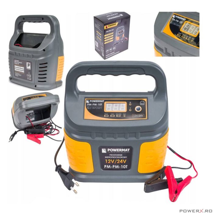 Redresor auto cu microprocesor, 6 V-12V 10T, Powermat