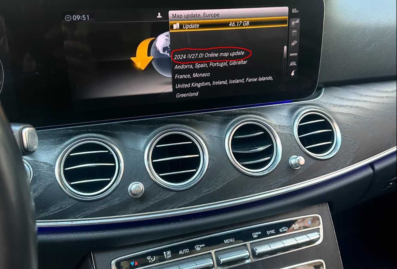 2025 карта навигация Мерцедес ъпдейт Mercedes NTG5.5 COMAND USB+код