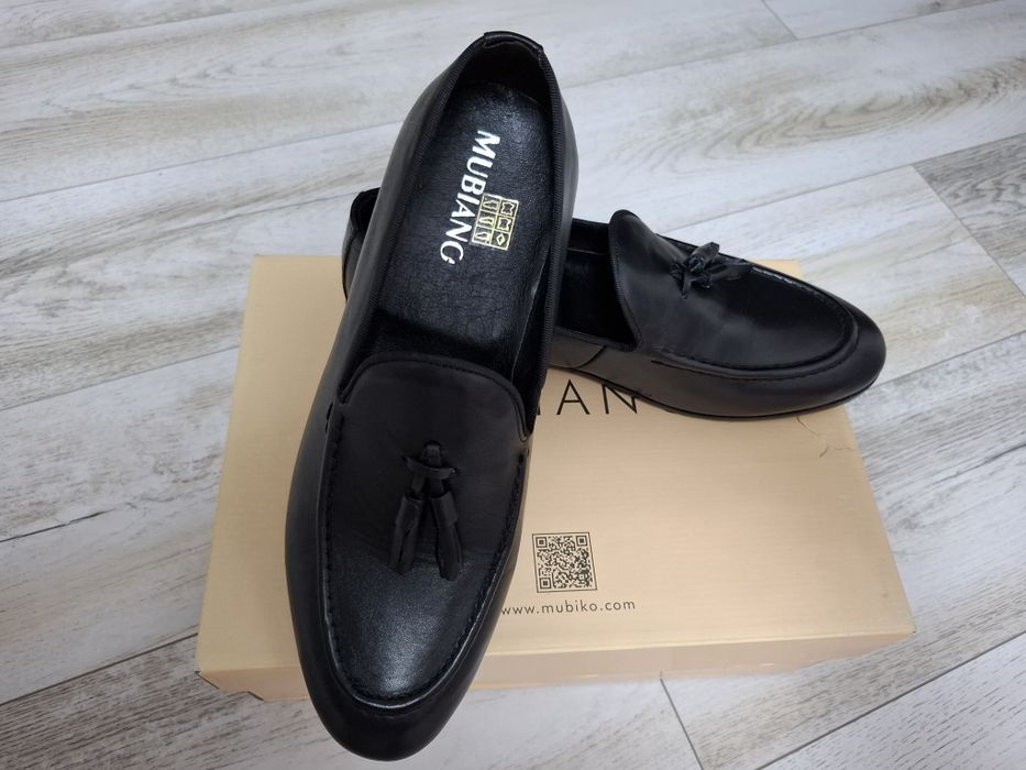 Pantofi/mocasini Mubiano piele neagra