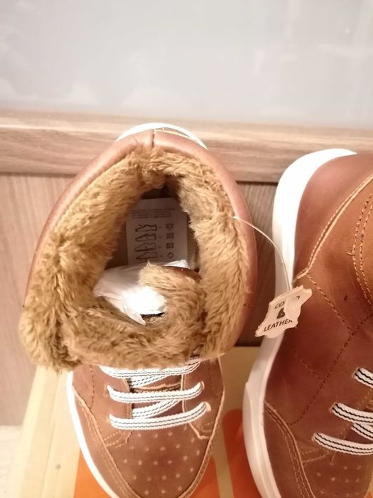 Ghete imblanite din piele baietel, Bibi Shoes, marimea 30,noi