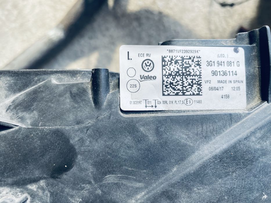 Фар VW Passat b8 3G